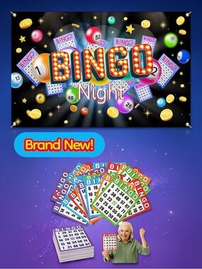 🐝👁️🆖🅾️ Bingo Party Bundle 🎉 Jumbo Cards + Bingo Night Backdrop